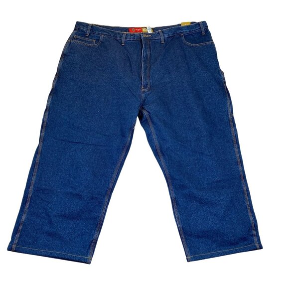 NWT Berne Mens Jeans 52x32 Flannel-Lined Denim Dungarees Blue Rugged Workwear